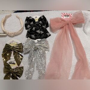 NWT Beautiful Bundle of 5 Bows & 1 Headband Set